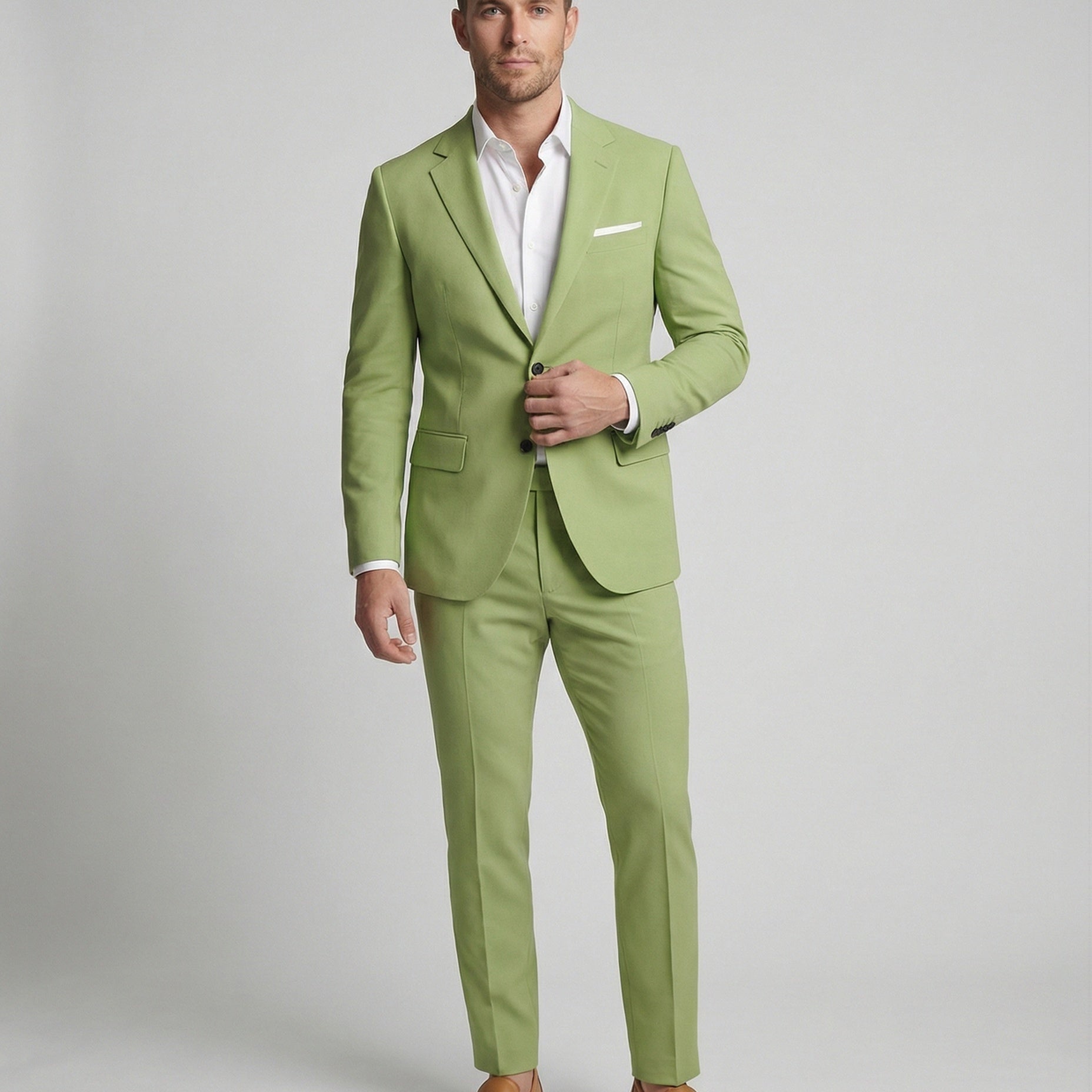 Simon | Herrenanzug Slim Fit Stretch Herren Einknopf Sakko