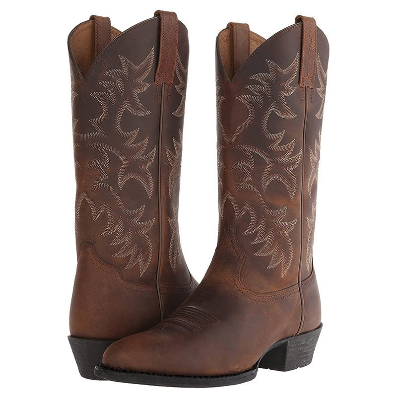 Sophia | Cowboy Boots Damen Leder Gestickt Caña Alta