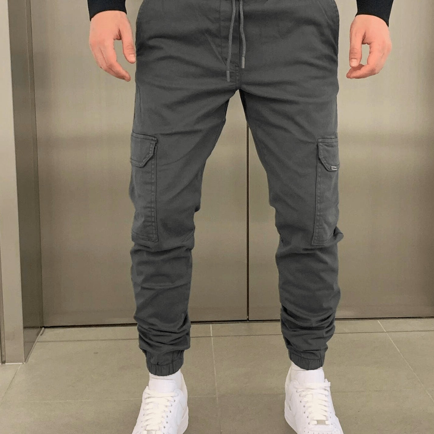 Sven | Cargo Jogginghose Herren Slim Fit Gummibund