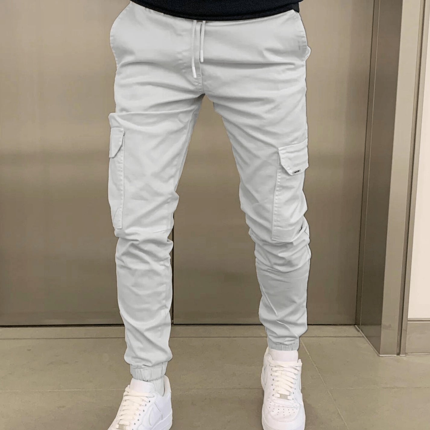 Sven | Cargo Jogginghose Herren Slim Fit Gummibund