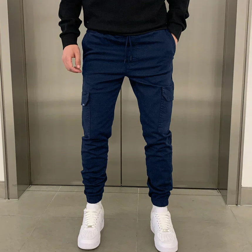 Sven | Cargo Jogginghose Herren Slim Fit Gummibund