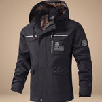 Sven | Jacke Herren Wasserdicht mit Kapuze Outdoor Mehrfachtaschen