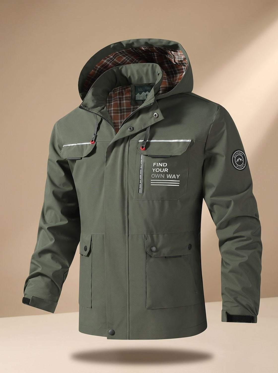 Sven | Jacke Herren Wasserdicht mit Kapuze Outdoor Mehrfachtaschen