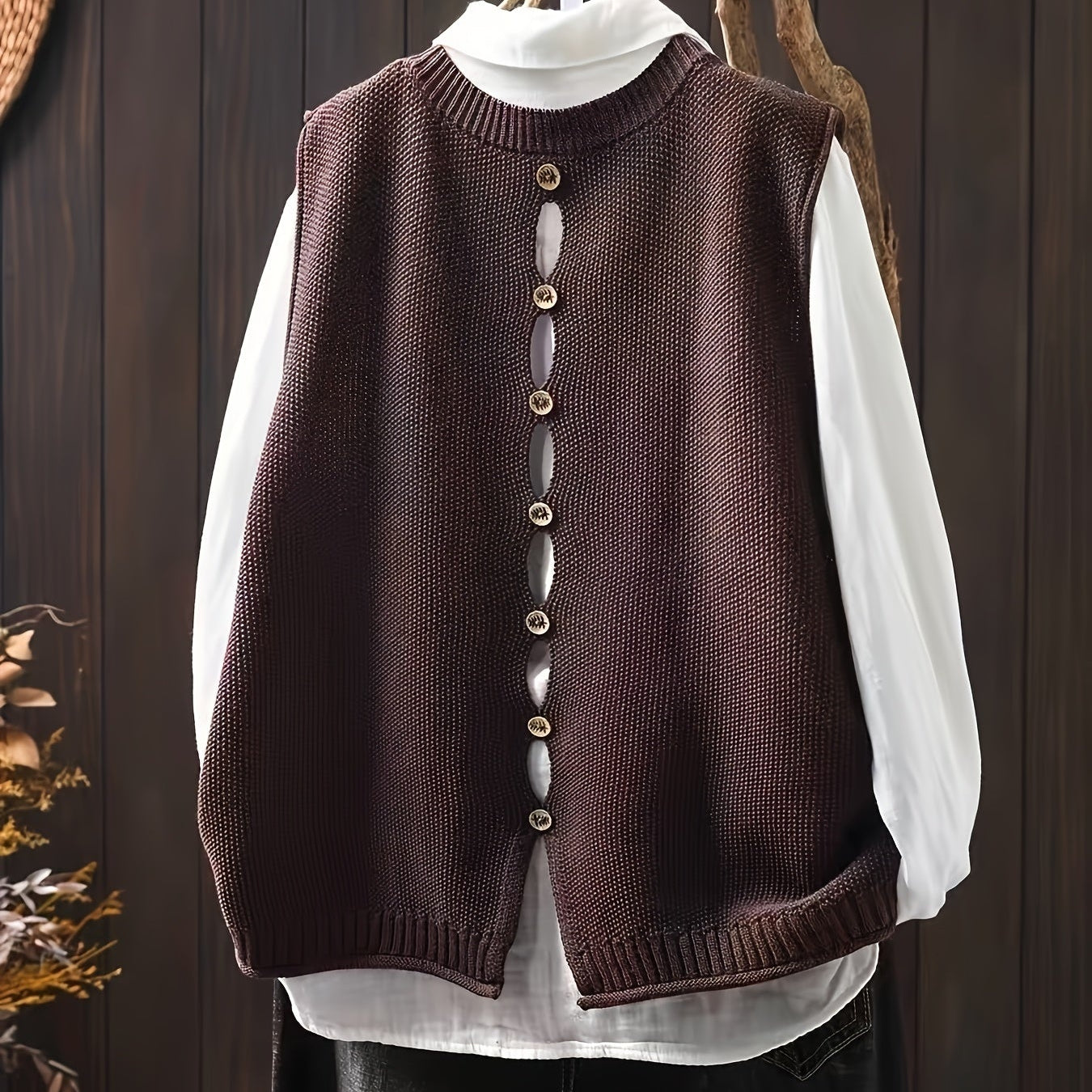 Theresa | Strickweste Damen Ärmellos V-Ausschnitt Layering