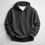 Tibor | Kapucnis Pulóver Férfi Waffle Kötésű Henley