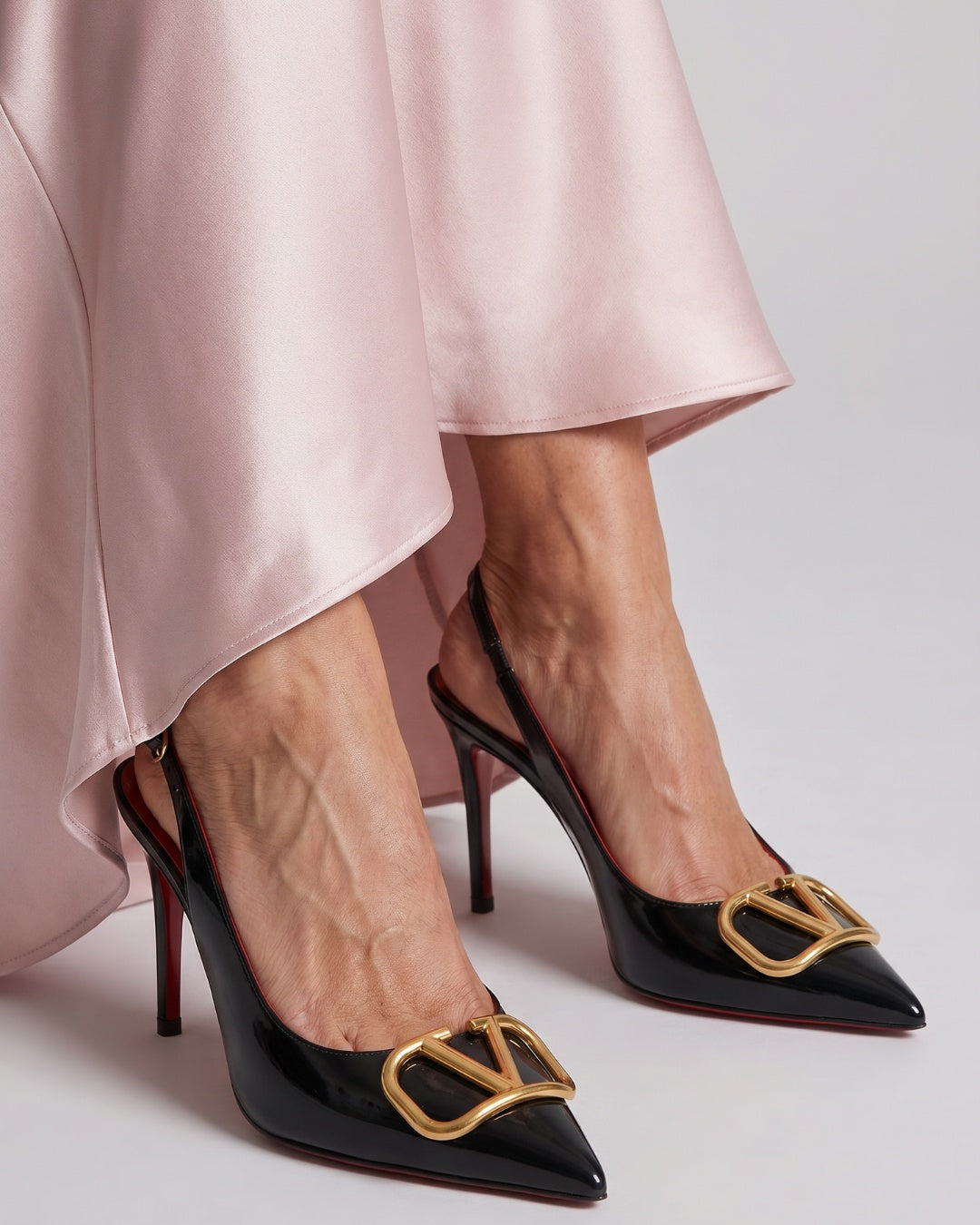 Tímea | Magassarkú Cipő Női Slingback Hegyes Orrú