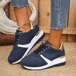 Tímea | Sneaker Cipő Női Fűzős Wedge Talpú