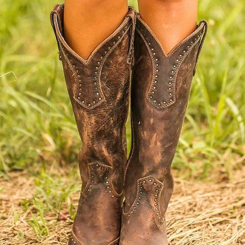 Tobias | Cowboystiefel Herren Western Leder Nieten