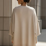 Ursina | Poncho Strick Oversize Damen Rundhals
