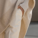Ursina | Poncho Strick Oversize Damen Rundhals