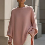 Ursina | Poncho Strick Oversize Damen Rundhals