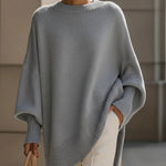 Ursina | Poncho Strick Oversize Damen Rundhals