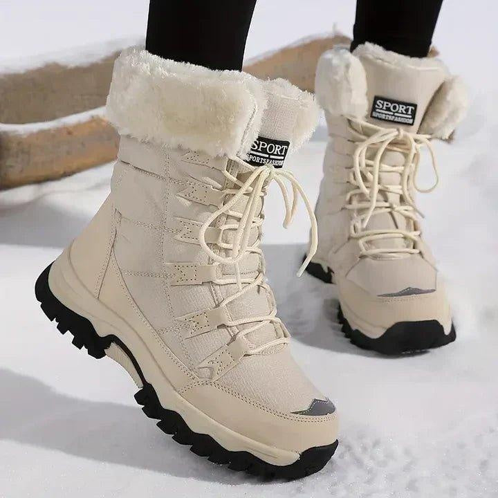 Ursina | Winterstiefel Damen Gefüttert Schnürstiefel Plateau
