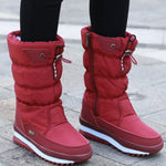 Viktoria | Schneestiefel Damen Warm Gefüttert Plateausohle Reissverschluss