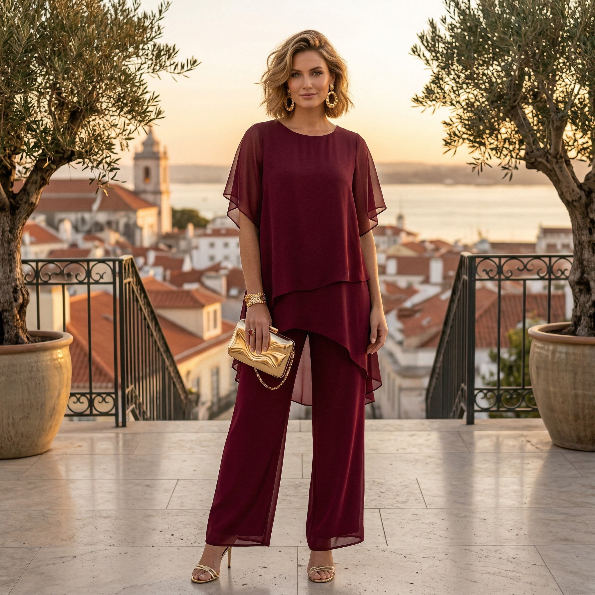Zsuzsanna | Alkalmi Szett Női Palazzo Nadrág Tunikával